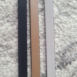 H&M 3 Belt Set Womens Medium Black Brown Cream H and M